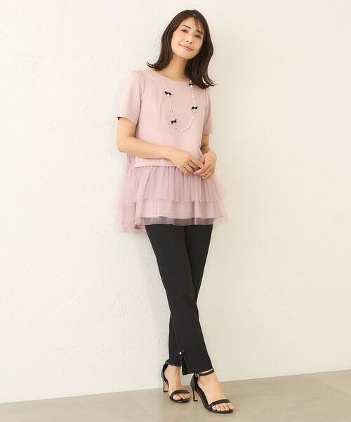 TO BE CHIC (大きいサイズ) / トゥー ビー シック (オオキイサイズ) その他トップス | 【L】チュールネットコンビ チュニック | 詳細7