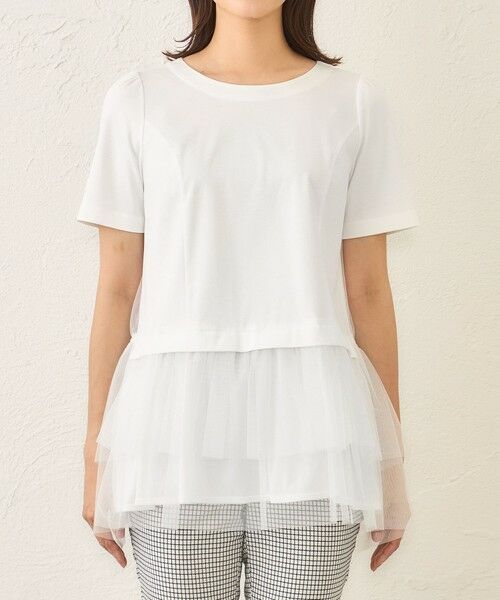 TO BE CHIC (大きいサイズ) / トゥー ビー シック (オオキイサイズ) その他トップス | 【L】チュールネットコンビ チュニック | 詳細9