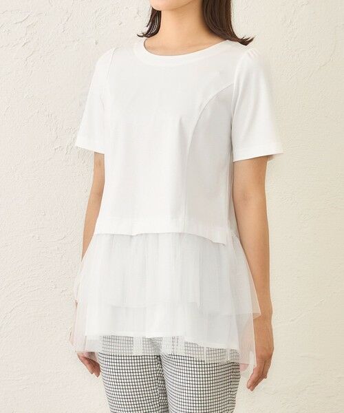 TO BE CHIC (大きいサイズ) / トゥー ビー シック (オオキイサイズ) その他トップス | 【L】チュールネットコンビ チュニック | 詳細10