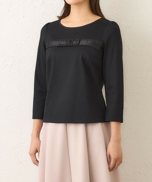 TO BE CHIC (大きいサイズ) / トゥー ビー シック (オオキイサイズ) その他トップス | 【L】リボンモチーフファンシーカットソー | 詳細4