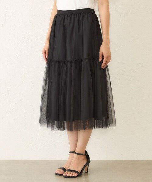TO BE CHIC (大きいサイズ) / トゥー ビー シック (オオキイサイズ) ロング・マキシ丈スカート | 【L】チュールネット スカート | 詳細6