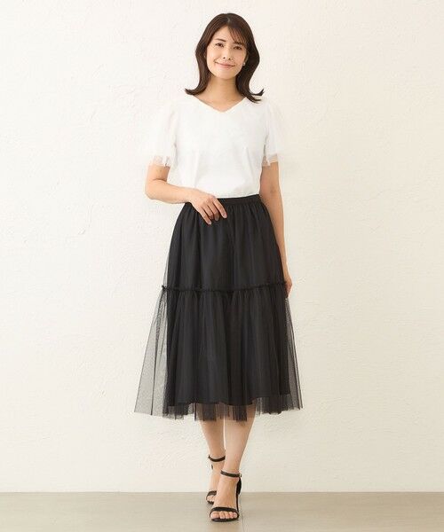 TO BE CHIC (大きいサイズ) / トゥー ビー シック (オオキイサイズ) ロング・マキシ丈スカート | 【L】チュールネット スカート | 詳細1