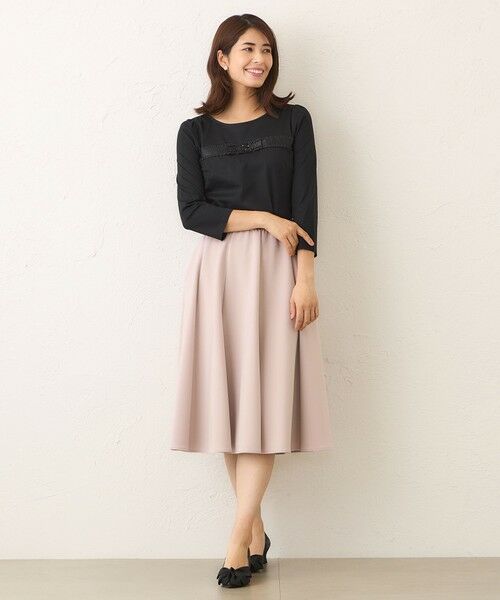 TO BE CHIC (大きいサイズ) / トゥー ビー シック (オオキイサイズ) ロング・マキシ丈スカート | 【L】マットストレッチダンボール スカート | 詳細3