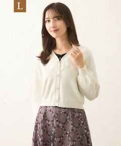 TO BE CHIC (大きいサイズ) / トゥー ビー シック (オオキイサイズ) ブルゾン | 【L】チュールケープカラー カーディガン