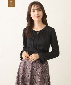 TO BE CHIC (大きいサイズ) / トゥー ビー シック (オオキイサイズ) その他トップス | 【L】リボンビジュー カットソー