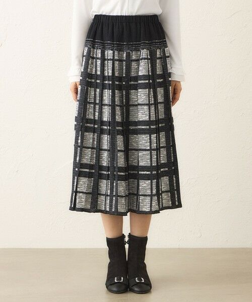 TO BE CHIC (大きいサイズ) / トゥー ビー シック (オオキイサイズ) ロング・マキシ丈スカート | 【L】ツイード調ジャカード スカート | 詳細3