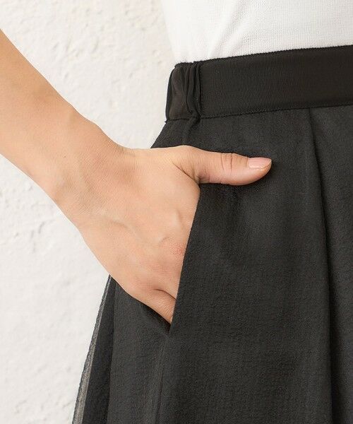 TO BE CHIC (大きいサイズ) / トゥー ビー シック (オオキイサイズ) ロング・マキシ丈スカート | 【L】オーガンザ イレギュラータックスカート | 詳細6