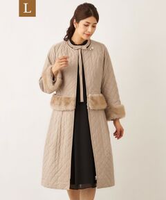 TO BE CHIC (大きいサイズ) / トゥー ビー シック (オオキイサイズ) その他アウター | 【L】ファーコンビキルティング 2WAYコート