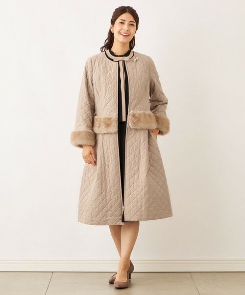 TO BE CHIC (大きいサイズ) / トゥー ビー シック (オオキイサイズ) その他アウター | 【L】ファーコンビキルティング 2WAYコート | 詳細4