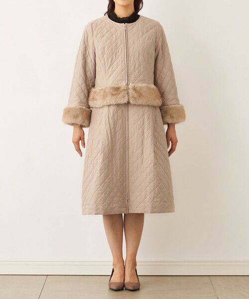 TO BE CHIC (大きいサイズ) / トゥー ビー シック (オオキイサイズ) その他アウター | 【L】ファーコンビキルティング 2WAYコート | 詳細5