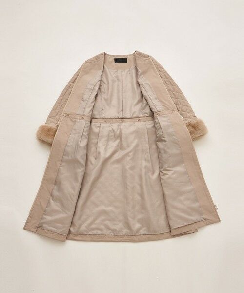 TO BE CHIC (大きいサイズ) / トゥー ビー シック (オオキイサイズ) その他アウター | 【L】ファーコンビキルティング 2WAYコート | 詳細11