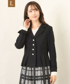 TO BE CHIC (大きいサイズ) / トゥー ビー シック (オオキイサイズ) テーラードジャケット | 【L】モクロディ ウエストタックジャケット