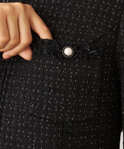 TO BE CHIC (大きいサイズ) / トゥー ビー シック (オオキイサイズ) テーラードジャケット | 【L】リボンニットファンシー ノーカラージャケット | 詳細6
