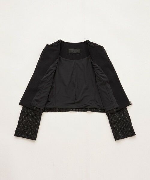 TO BE CHIC (大きいサイズ) / トゥー ビー シック (オオキイサイズ) テーラードジャケット | 【L】リボンニットファンシー ノーカラージャケット | 詳細11