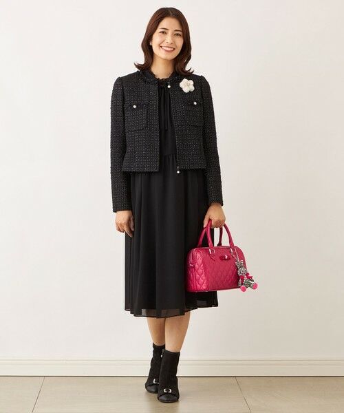 TO BE CHIC (大きいサイズ) / トゥー ビー シック (オオキイサイズ) テーラードジャケット | 【L】リボンニットファンシー ノーカラージャケット | 詳細2