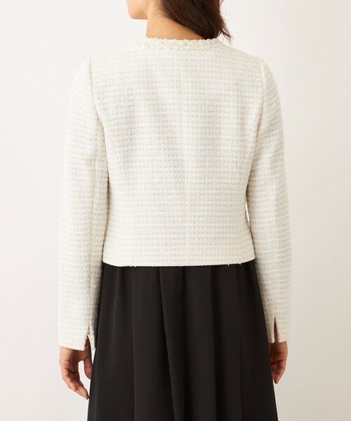 TO BE CHIC (大きいサイズ) / トゥー ビー シック (オオキイサイズ) テーラードジャケット | 【L】リボンニットファンシー ノーカラージャケット | 詳細5