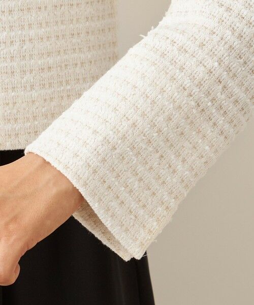 TO BE CHIC (大きいサイズ) / トゥー ビー シック (オオキイサイズ) テーラードジャケット | 【L】リボンニットファンシー ノーカラージャケット | 詳細6