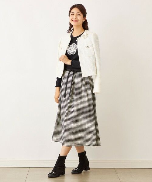 TO BE CHIC (大きいサイズ) / トゥー ビー シック (オオキイサイズ) テーラードジャケット | 【L】リボンニットファンシー ノーカラージャケット | 詳細2