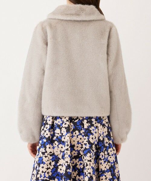 TO BE CHIC (大きいサイズ) / トゥー ビー シック (オオキイサイズ) テーラードジャケット | 【L】フェイクファー ステンカラーブルゾン | 詳細4