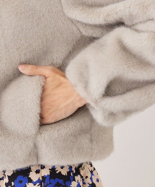 TO BE CHIC (大きいサイズ) / トゥー ビー シック (オオキイサイズ) テーラードジャケット | 【L】フェイクファー ステンカラーブルゾン | 詳細6