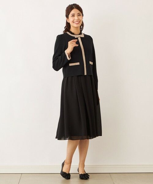 TO BE CHIC (大きいサイズ) / トゥー ビー シック (オオキイサイズ) ブルゾン | 【L】バイカラー ショートカーディガン | 詳細2