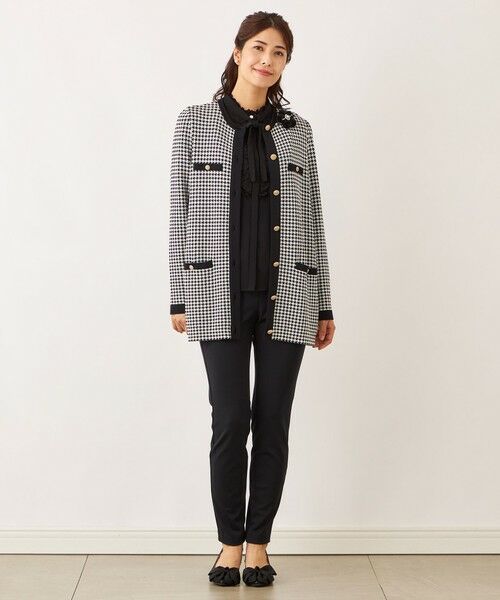 TO BE CHIC (大きいサイズ) / トゥー ビー シック (オオキイサイズ) ブルゾン | 【L】千鳥　ミドルカーディガン | 詳細1