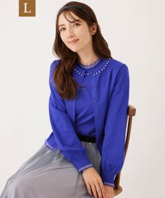 TO BE CHIC (大きいサイズ) / トゥー ビー シック (オオキイサイズ) ブルゾン | 【L】シアーレイヤー カーディガン