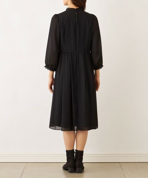 TO BE CHIC (大きいサイズ) / トゥー ビー シック (オオキイサイズ) ロング・マキシ丈ワンピース | 【L】ブラックジョーゼット ワンピース | 詳細4