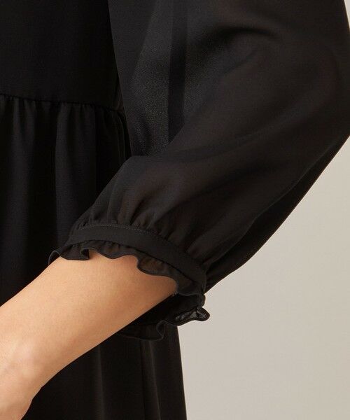 TO BE CHIC (大きいサイズ) / トゥー ビー シック (オオキイサイズ) ロング・マキシ丈ワンピース | 【L】ブラックジョーゼット ワンピース | 詳細6