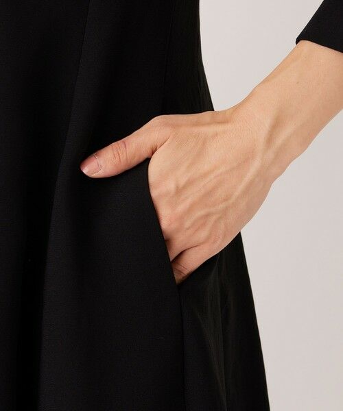 TO BE CHIC (大きいサイズ) / トゥー ビー シック (オオキイサイズ) ロング・マキシ丈ワンピース | 【L】【BLACK OF BLACKS】 ジョーゼットドレス | 詳細9