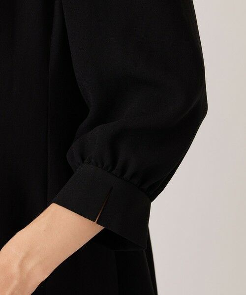 TO BE CHIC (大きいサイズ) / トゥー ビー シック (オオキイサイズ) ロング・マキシ丈ワンピース | 【L】【BLACK OF BLACKS】 ジョーゼットドレス | 詳細10