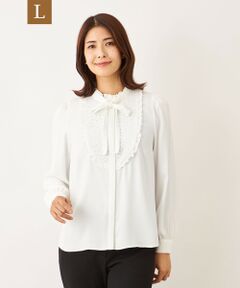 TO BE CHIC (大きいサイズ) / トゥー ビー シック (オオキイサイズ) その他トップス | 【L】フロントラッセル ブラウス