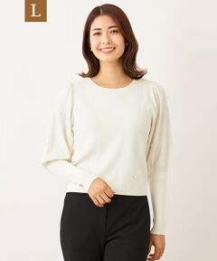 TO BE CHIC (大きいサイズ) / トゥー ビー シック (オオキイサイズ) その他トップス | 【L】ドットパールスリーブ ニット