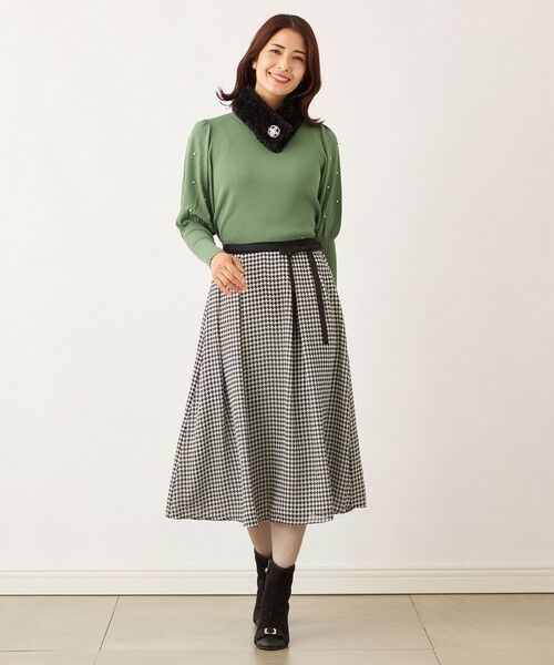 TO BE CHIC (大きいサイズ) / トゥー ビー シック (オオキイサイズ) その他トップス | 【L】ドットパールスリーブ ニット | 詳細6