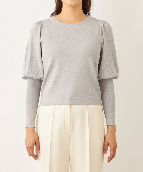 TO BE CHIC (大きいサイズ) / トゥー ビー シック (オオキイサイズ) その他トップス | 【L】ドットパールスリーブ ニット | 詳細7