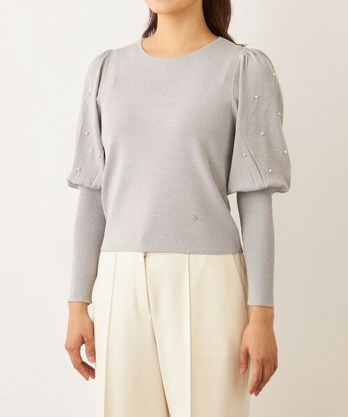 TO BE CHIC (大きいサイズ) / トゥー ビー シック (オオキイサイズ) その他トップス | 【L】ドットパールスリーブ ニット | 詳細8