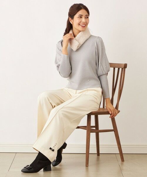 TO BE CHIC (大きいサイズ) / トゥー ビー シック (オオキイサイズ) その他トップス | 【L】ドットパールスリーブ ニット | 詳細2