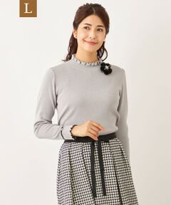 TO BE CHIC (大きいサイズ) / トゥー ビー シック (オオキイサイズ) その他トップス | 【L】フリルハイネック ニット