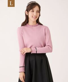 TO BE CHIC (大きいサイズ) / トゥー ビー シック (オオキイサイズ) その他トップス | 【L】フリルハイネック ニット