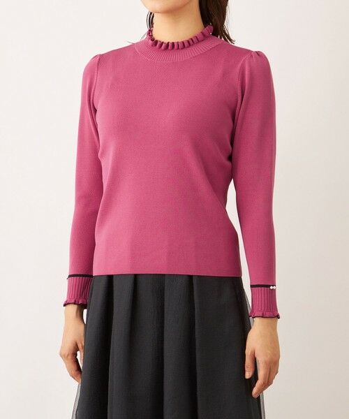TO BE CHIC (大きいサイズ) / トゥー ビー シック (オオキイサイズ) その他トップス | 【L】フリルハイネック ニット | 詳細8