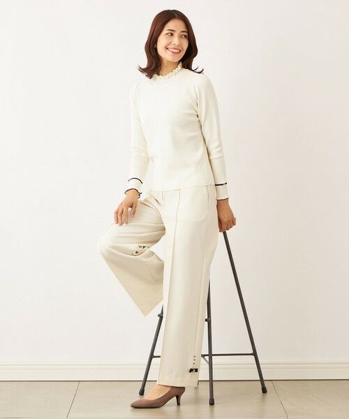 TO BE CHIC (大きいサイズ) / トゥー ビー シック (オオキイサイズ) その他トップス | 【L】フリルハイネック ニット | 詳細1