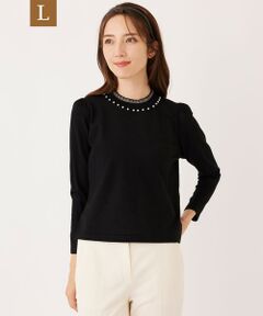 TO BE CHIC (大きいサイズ) / トゥー ビー シック (オオキイサイズ) その他トップス | 【L】シアーレイヤー プルオーバーニット