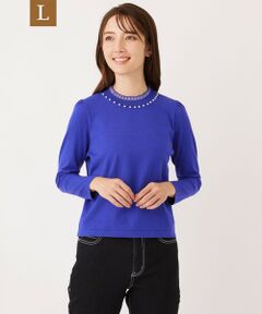 TO BE CHIC (大きいサイズ) / トゥー ビー シック (オオキイサイズ) その他トップス | 【L】シアーレイヤー プルオーバーニット