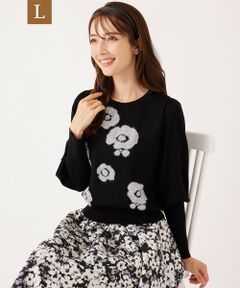 TO BE CHIC (大きいサイズ) / トゥー ビー シック (オオキイサイズ) その他トップス | 【L】ラメフェザー モチーフニット