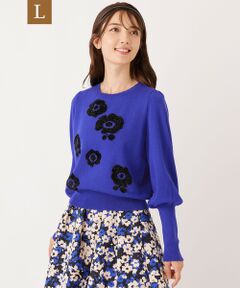 TO BE CHIC (大きいサイズ) / トゥー ビー シック (オオキイサイズ) その他トップス | 【L】ラメフェザー モチーフニット