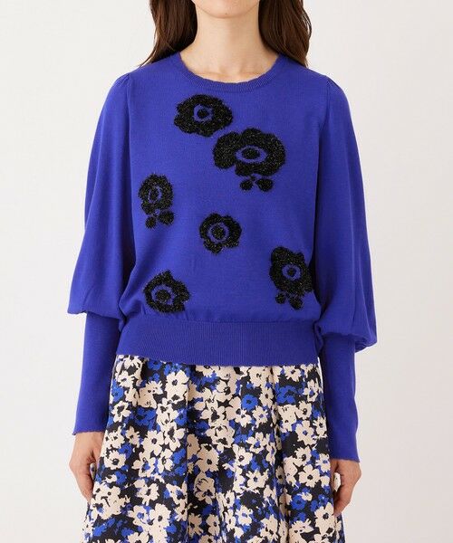 TO BE CHIC (大きいサイズ) / トゥー ビー シック (オオキイサイズ) その他トップス | 【L】ラメフェザー モチーフニット | 詳細5