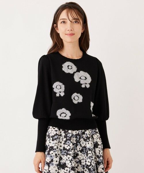 TO BE CHIC (大きいサイズ) / トゥー ビー シック (オオキイサイズ) その他トップス | 【L】ラメフェザー モチーフニット | 詳細1