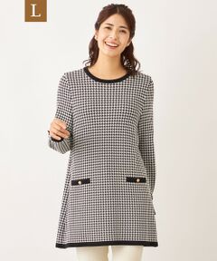 【L】千鳥　ニットチュニック
