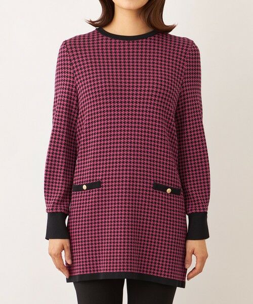 TO BE CHIC (大きいサイズ) / トゥー ビー シック (オオキイサイズ) その他トップス | 【L】千鳥　ニットチュニック | 詳細3