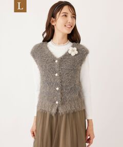 TO BE CHIC (大きいサイズ) / トゥー ビー シック (オオキイサイズ) その他トップス | 【L】フェザーミックス 2WAYジレ